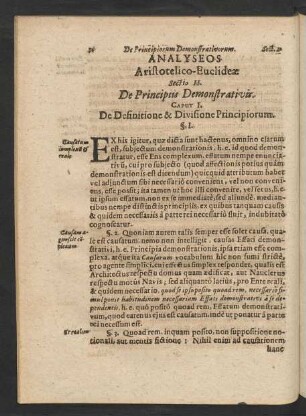 Analyseos Aristotelico-Euclideae. Sectio II.