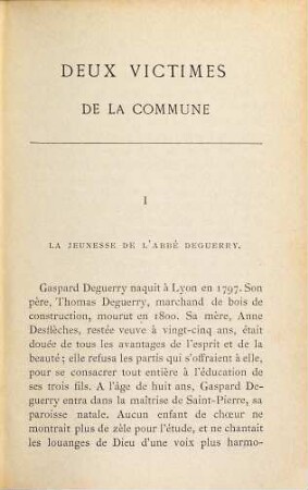 Deux Victimes de la Commune : L'abbé Deguerry et Paul Seigneret