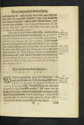 Von dreyerley beweisungen/ Cap. LXX.