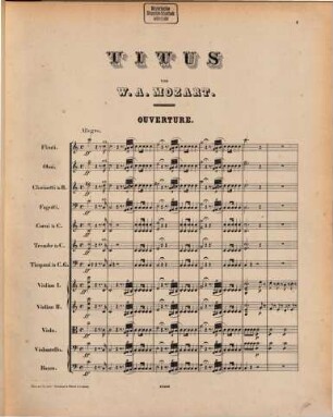Mozarts Opern, 8. Titus : Oper in 2 Akten. - [1872]. - IX, 183 S. - Pl.-Nr. 12336