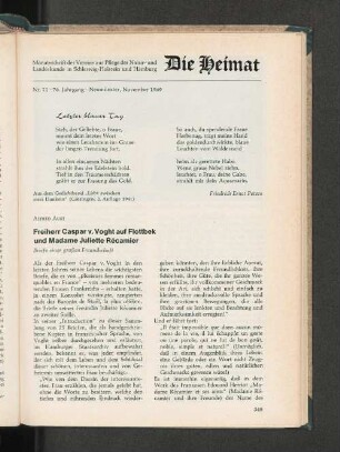 Nr. 11, 76. Jahrgang, Neumünster, November 1969