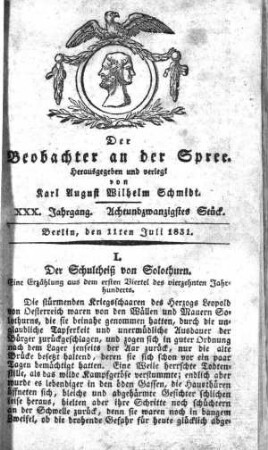 28. Stueck, 11. Juli 1831