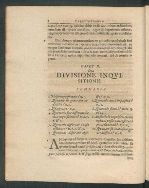 Caput II. De Divisione Inquisitionis