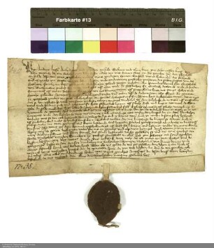 Schiedsspruch im Streit zwischen Gottschalk von Buchenau, Propst von Michaelsberg einerseits, und dem Dechanten und Konvent von Johannesberg sowie den Brüdern Thile und Heinrich Habersack andererseits
