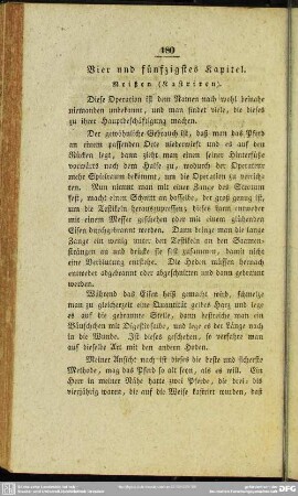 Vier und fünfzigstes Kapitel. Reißen (Kastriren)