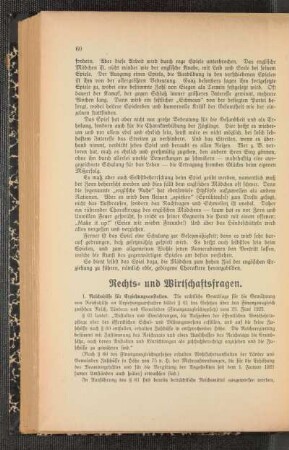 Rechts- und Wirtschaftsfragen : 1. Reichshilfe für Erziehungsanstalten