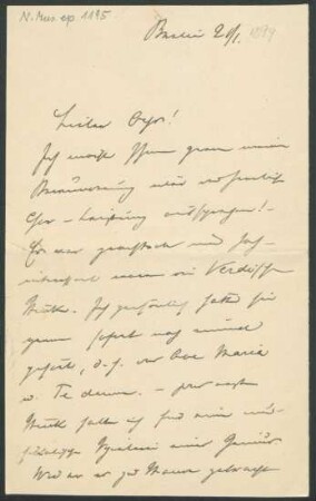 Brief an Siegfried Ochs : 20.01.1899