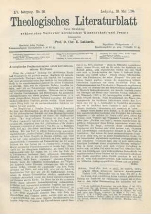233-234 Altenglische Psalmenexegese unter antiochenischem Einflusse