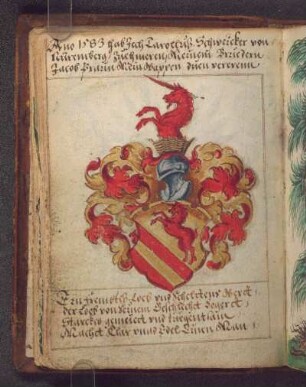 Jacob Schweicker, 1583: Widm. (dt.), Gedicht (dt., 4 Verse)