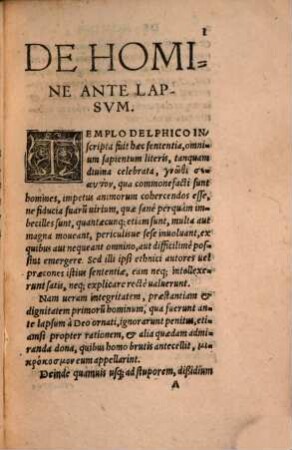 Gnōthi seauton. Hoc est, De Homine Integro. Corrupto. Renato. Glorificato : Et de vicinis rebus, Simplex, dilucida, & solida doctrina, ordine tradita in Academia Ienensi