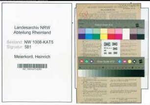 Entnazifizierung Heinrich Meierkord , geb. 05.11.1912 (Kaufmann)