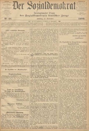 No 38. Sonntag, 19. September. 1880.