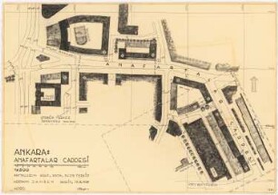 Gesamtbebauungsplan Ankara Teilbebauungsplan innere Stadt: Lageplan 1:500 Anafartalar Caddesi