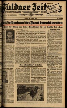 Ausgabe vom Mittwoch, den 22. April 1942.