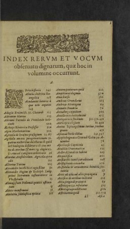 Index rerum et vocum