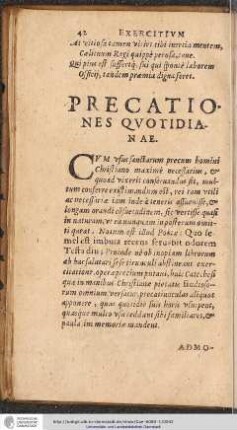 Precationes Qvotidianae