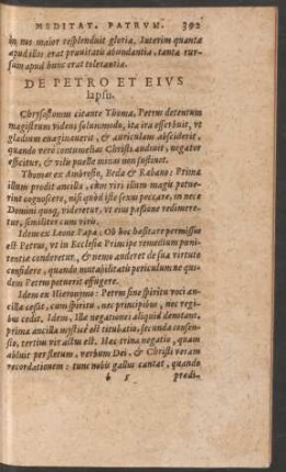 De Petro Et Eius lapsu.