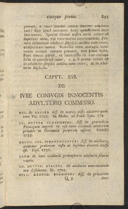 245-256, Caput XVI. De iure coniugis innocentis adulterio commisso. - Caput XVII. De bigamia eiusque poena.