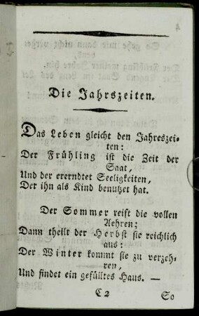 Die Jahrszeiten