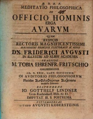 Meditatio Philosophica De Officio Hominis Erga Avarvm, 3