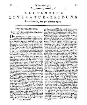 [Hermann von Hermanndorf, Johann Friedrich]: Versuch einer Biographie von Karl Egon, Fürsten zu Fürstenberg. - Dresden : Walther, 1788