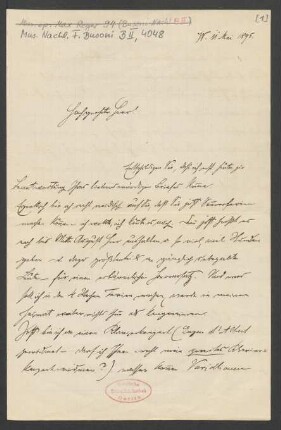 Brief an Ferruccio Busoni : 11.05.1895