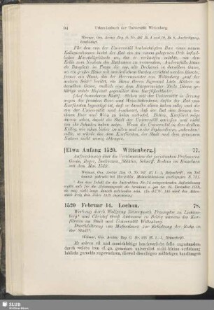 77. [Etwa Anfang 1520. Wittenberg]