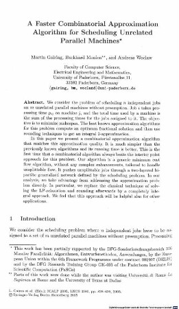 A faster combinatorial approximation algorithm for scheduling unrelated parallel machines