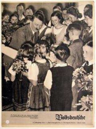Halbmonatszeitschrift "Der Volksdeutsche" u.a. zu den Feiern anlässlich des 50. Geburtstags Adolf Hitlers