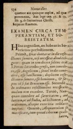 534-544, Examen Circa Temperantiam, Et Sobrietatem; ...