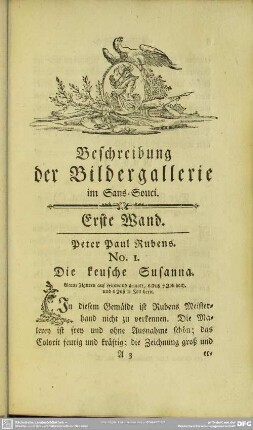 Beschreibung der Bildergallerie im Sans-Souci