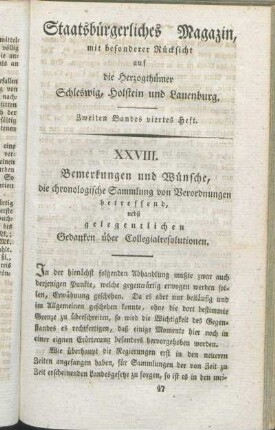 Zweiten Bandes viertes Heft.