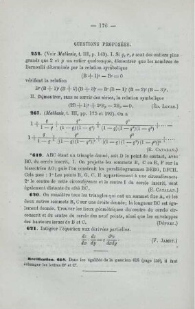 QUESTIONS PROPOSÉES.
