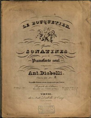 Le bouquetier : 4 sonatines pour le pianoforte seul ; oeuv. 151. 2. [1831]. - Pl.Nr. 3828. - 7 S.