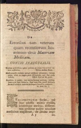 De Erroribus tam veterum quam recentiorum homnium circa Materiam Medicam