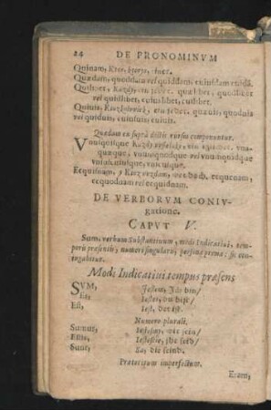 De Verborum Coniugatione. Caput V.