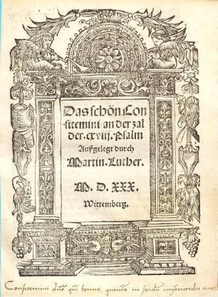 Das schön Confitemini an der zal der cxviii. Psalm