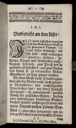 Vorbericht an den Leser!