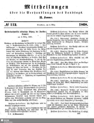 112. Sitzung