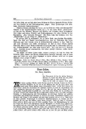 Vom Lesen