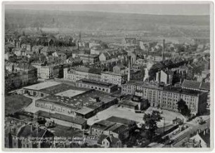 Aktien-Bierbrauerei Gohlis in Leipzig N22 : Original-Fliegeraufnahme