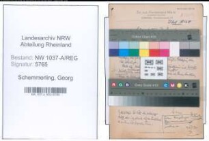 Entnazifizierung Georg Schemmerling , geb. 08.04.1903 ()