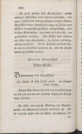 Drittes Hauptstück. Vom Neide.