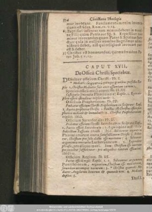 Caput XVII. De Officii Christi Speciebus.