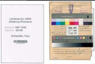 Entnazifizierung Paul Von Schwedler , geb. 27.04.1912 (Polizist)