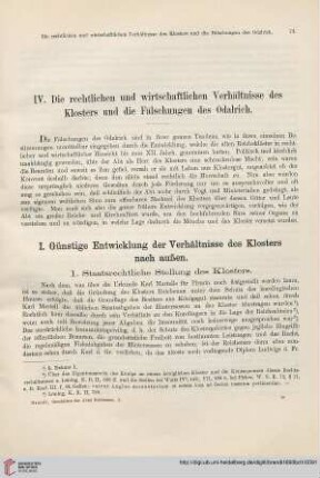 1: Staatsrechtliche Stellung des Klosters