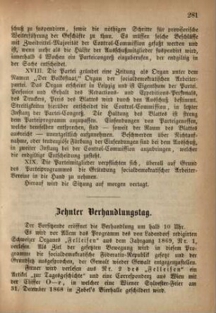 Zehnter Verhandlungstag.