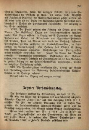 Zehnter Verhandlungstag.