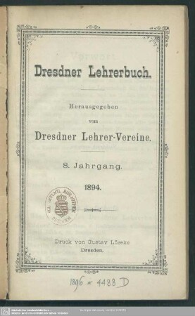 8.1894: Dresdner Lehrerbuch