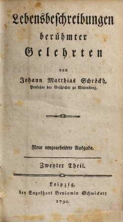 Lebensbeschreibungen berühmter Gelehrten, 2